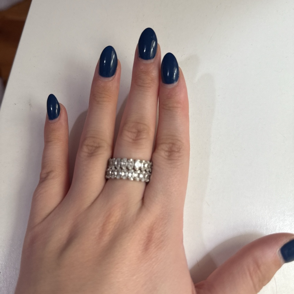 Elegant Silver Band Rings from Amazon